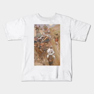 Rebecca Meets Isaac by the Way by James Tissot Kids T-Shirt